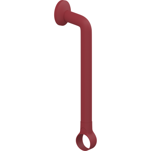 Pressalit PLUS Handrail Section 365mm with Wall Rosette and Strap Red RT330035