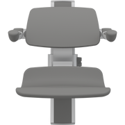 Pressalit PLUS Shower Seat 450 with Aperture incl. Backrest & Armrests, Manually Height Adjustable, Anthracite (R7435112)