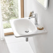 Grohe Essence Basin Mixer Tap S-Size cold-start pop-up waste StarLight Chrome on basin lifestyle