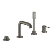Grohe Essence 4-hole bath shower mixer combination in Brushed Hard Graphite