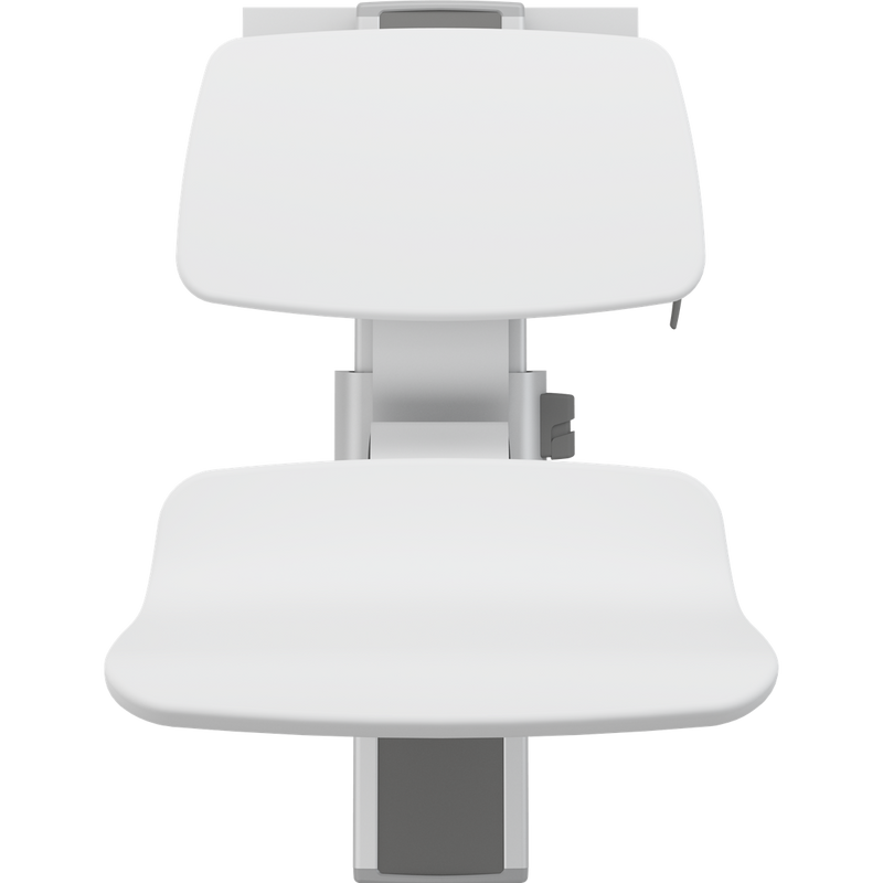 Pressalit PLUS Shower Seat 450 incl. Backrest, Manually Height & Sideways Adjustable, White (R7454000)