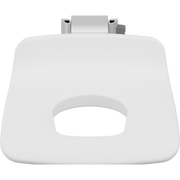 Pressalit PLUS Replacement Shower Seat 450 with Aperture, Manually Height Adjustable, White (R7115000)