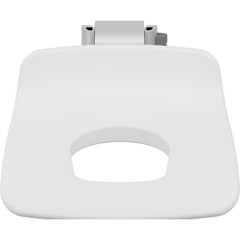 Pressalit PLUS Replacement Shower Seat 450 with Aperture, Manually Height Adjustable, White (R7115000)