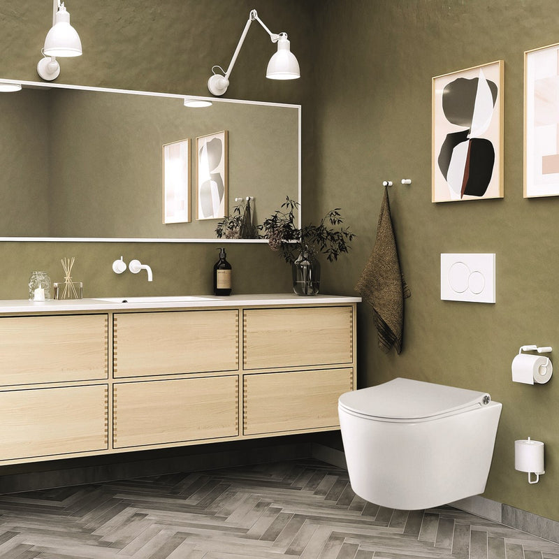 Pressalit Trend Wall-Hung Rimless Toilet, White — View 4 (220366)