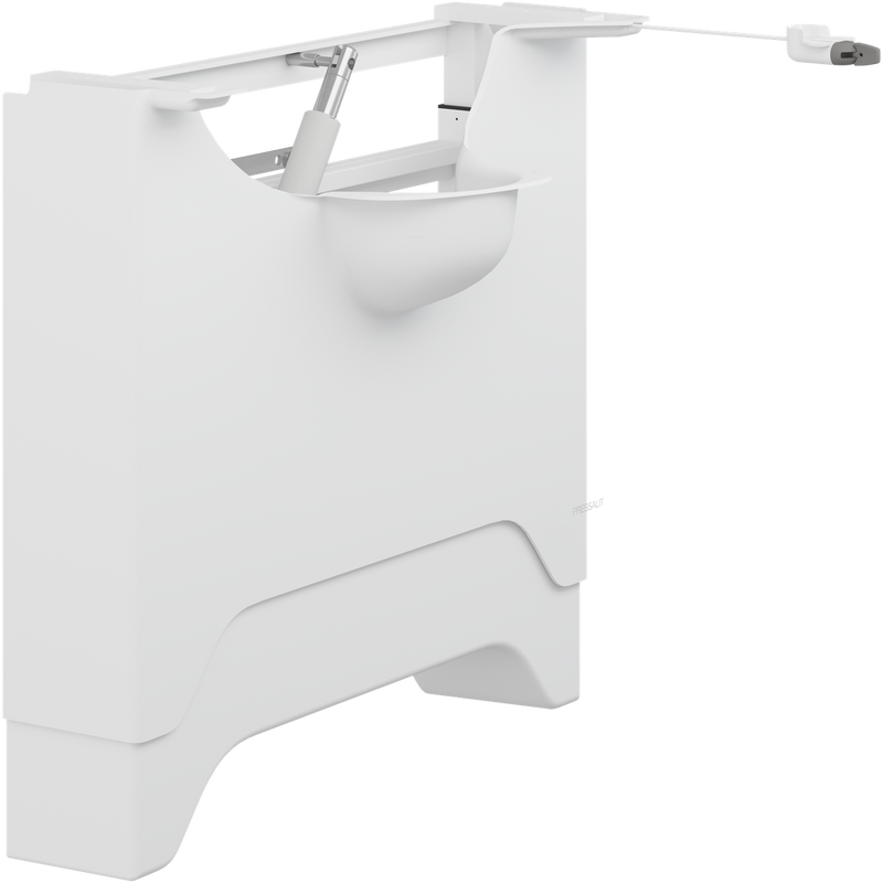 Pressalit MATRIX ANGLE DEEP manual wash basin bracket, left-facing, white