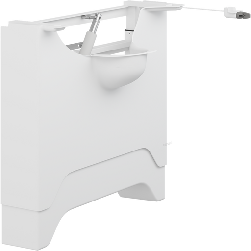 Pressalit MATRIX ANGLE DEEP powered wash basin bracket, left-facing, white