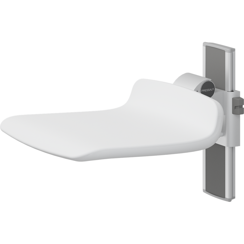 Pressalit PLUS Shower Seat 450, Manually Height Adjustable, White (R7414000)