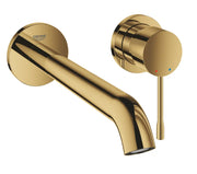 Grohe Essence wall-mounted 2-hole basin mixer L-Size in Cool Sunrise