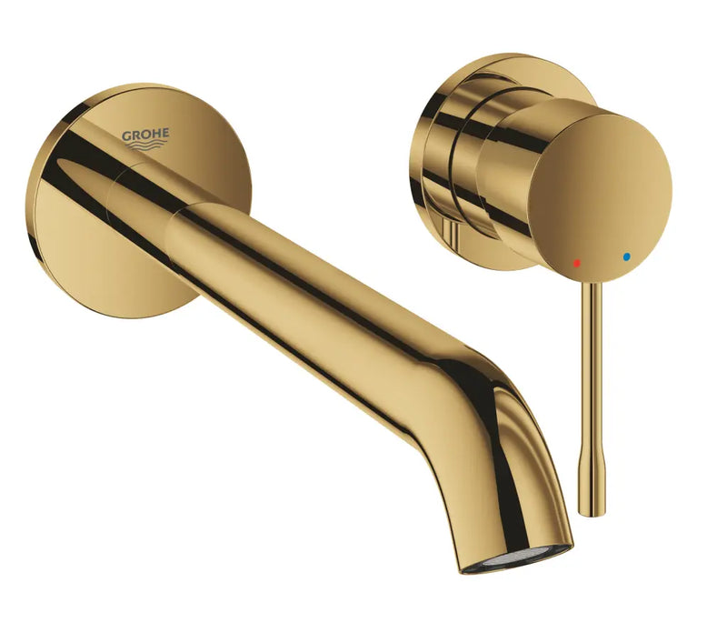 Grohe Essence wall-mounted 2-hole basin mixer L-Size in Cool Sunrise