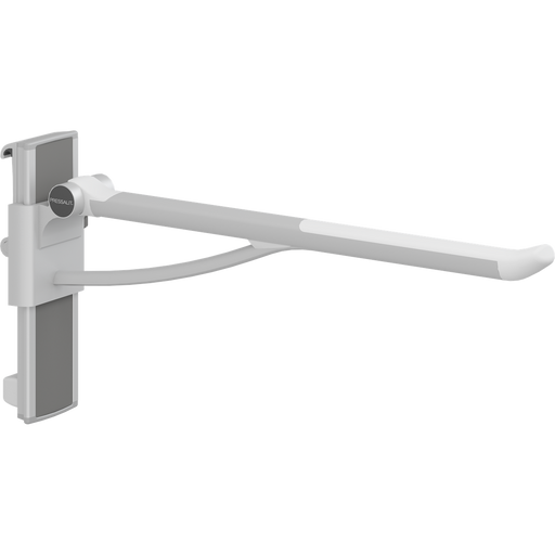 Pressalit PLUS support arm, 850mm, height & sideways adjustable, right-hand, white