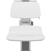 Pressalit PLUS Shower Seat 450 with Aperture incl. Backrest, Manually Height & Sideways Adjustable, White (R7455000)