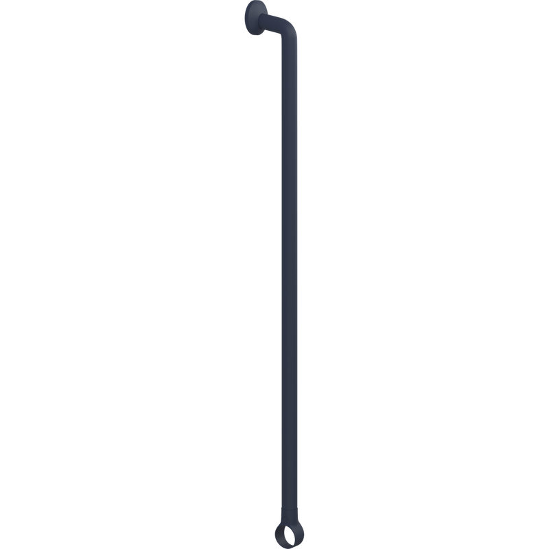 Pressalit PLUS Handrail Section 1090mm with Wall Rosette and Strap Dark Blue RT333108