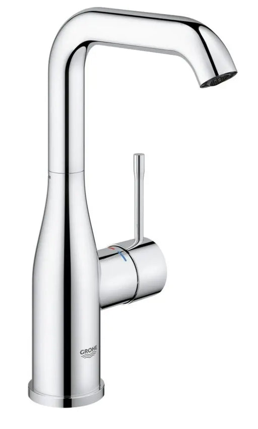 Grohe Essence Basin Mixer Tap L-Size Smooth Body Swivel Spout in StarLight Chrome (23541001)