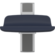 Pressalit PLUS Shower Seat 450, Manually Height Adjustable, Dark Blue (R7414108)
