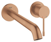 Grohe Essence wall-mounted 2-hole basin mixer L-Size in Brushed Warm Sunset