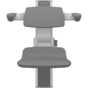 Pressalit PLUS Shower Seat 310 incl. Backrest & Armrests, Manually Height Adjustable, Anthracite (R7334112)