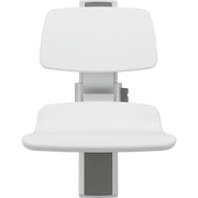 Pressalit PLUS Shower Seat 450 incl. Backrest, Manually Height Adjustable, White (R7424000)
