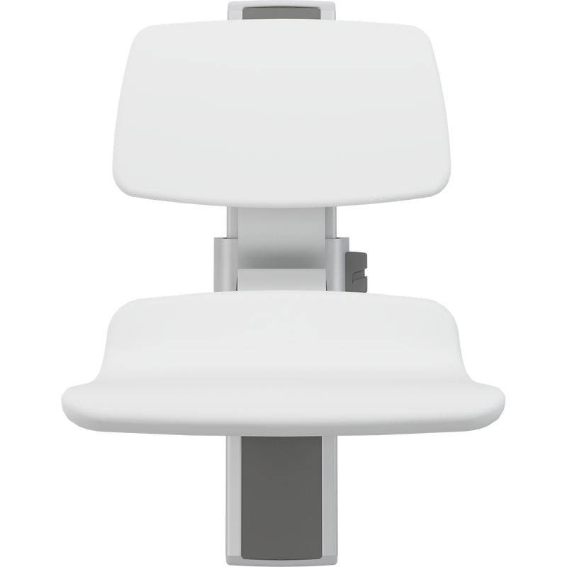 Pressalit PLUS Shower Seat 450 incl. Backrest, Manually Height Adjustable, White (R7424000)