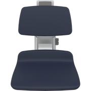 Pressalit PLUS Shower Seat 450 incl. Backrest, Manually Height Adjustable, Dark Blue (R7424108)