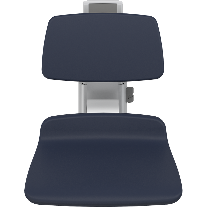 Pressalit PLUS Shower Seat 450 incl. Backrest, Manually Height Adjustable, Dark Blue (R7424108)