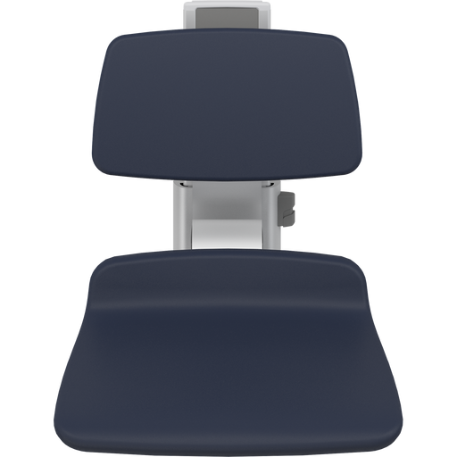 Pressalit PLUS Shower Seat 450 incl. Backrest, Manually Height Adjustable, Dark Blue (R7424108)