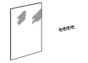 Pressalit Mirror 600 x 1000mm RT924 dimensioned drawing