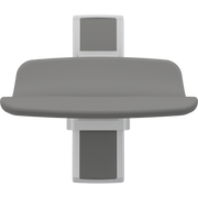 Pressalit PLUS Shower Seat 450 with Aperture, Manually Height Adjustable, Anthracite (R7415112)
