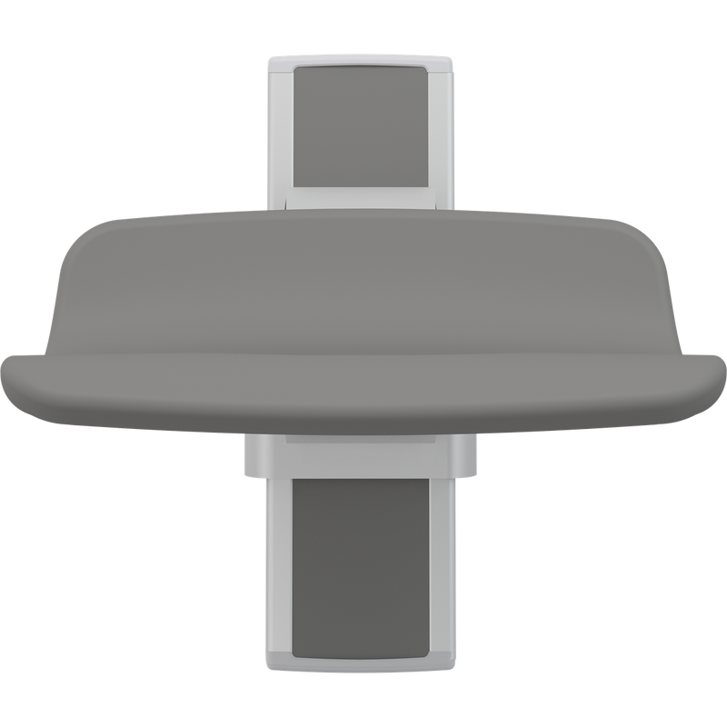 Pressalit PLUS Shower Seat 450 with Aperture, Manually Height Adjustable, Anthracite (R7415112)