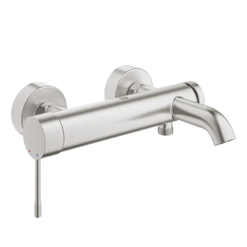 Grohe Essence wall-mounted bath shower mixer in Supersteel