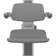 Pressalit PLUS Shower Seat 450 incl. Backrest & Armrests, Manually Height Adjustable, Anthracite (R7434112)