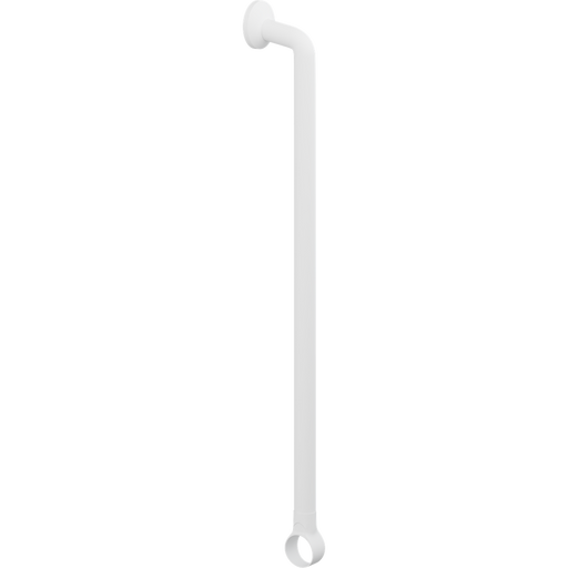 Pressalit PLUS Handrail Section 790mm with Wall Rosette and Strap White RT332000