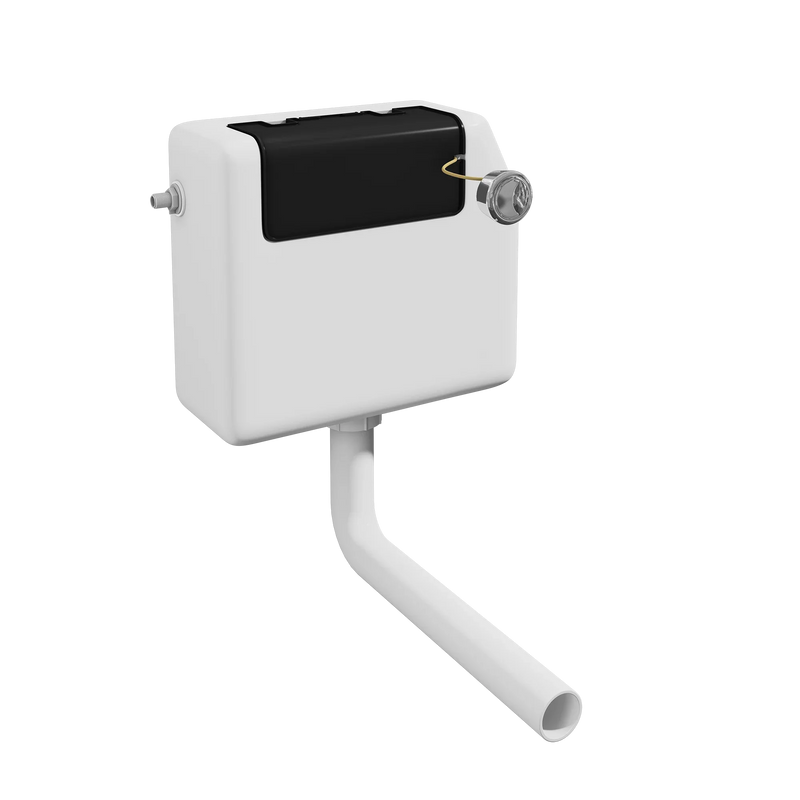 Kartell ACC001N concealed cistern with chrome push button