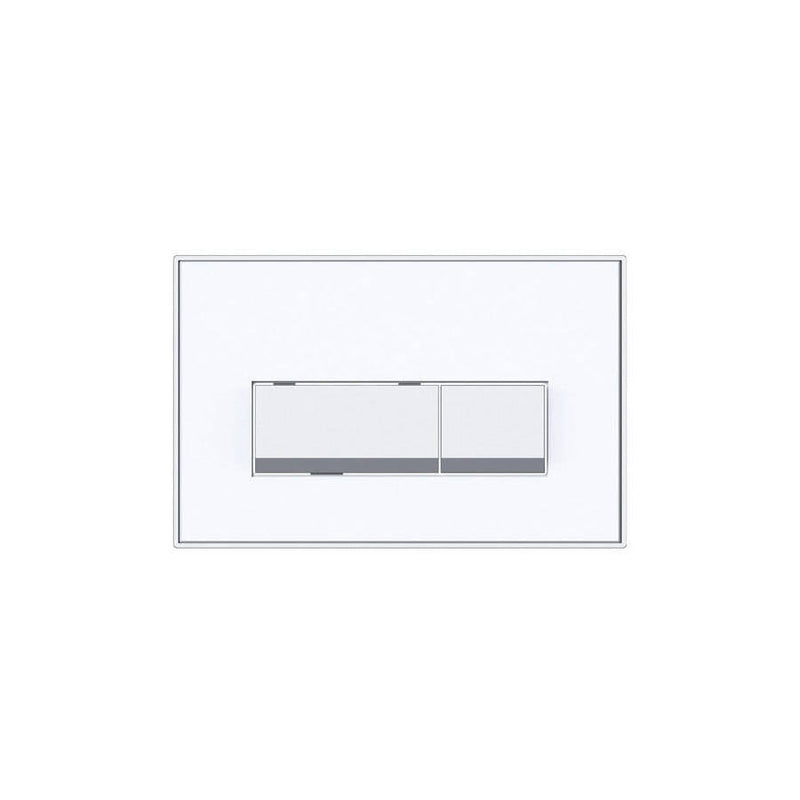 Kartell K-VIT Keytec glass white dual flush flushplate, ACC013