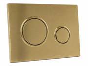 Kartell K-VIT Keytec brushed brass round dual flush flushplate, ACC017