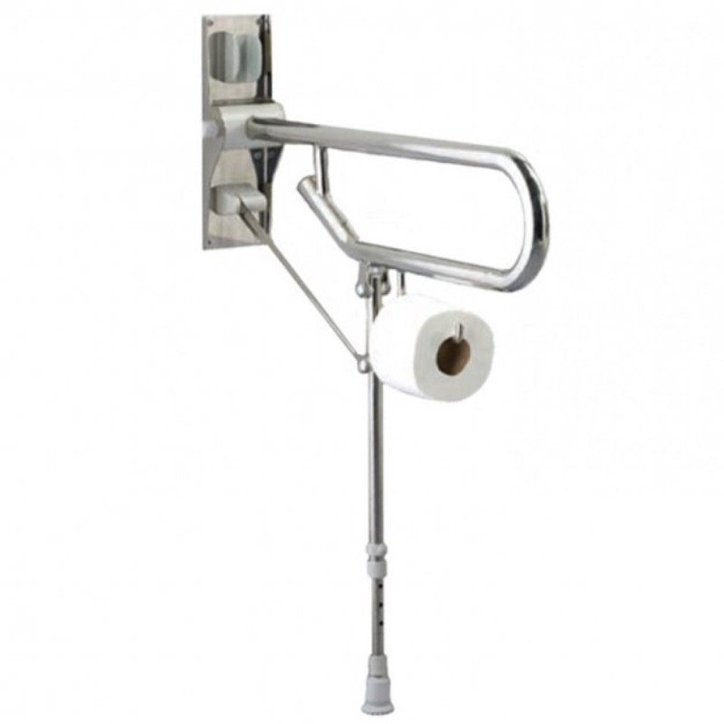 AKW  Stainless Steel Hinged Foldup Double Hairpin Rail-Adjustable Leg (32mm) (01830SS)