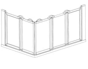 AKW Option E5 half height shower screen for shower trays – right hand