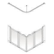 AKW Option EW half height shower screen for wet floors