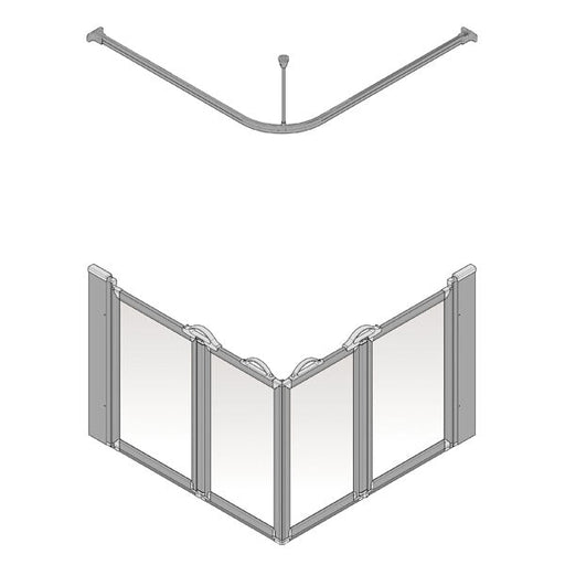 AKW Option E Silverdale shower screen for shower trays
