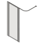 AKW Option HFW Silverdale full height shower screen for wet floors, 1880mm high