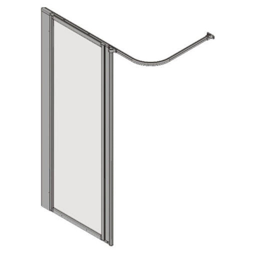 AKW Option HFW Silverdale full height shower screen for wet floors, 1880mm high