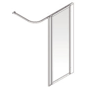 AKW Option HF 1880mm high shower screen for shower trays