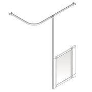 AKW Option HW half height shower screen for wet floors – right hand