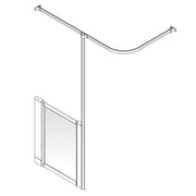 AKW Option H Silverdale shower screen for shower trays – left hand