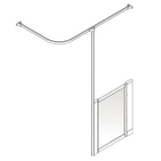 AKW Option H Silverdale shower screen for shower trays – right hand