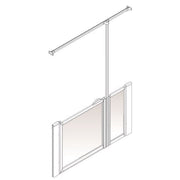 AKW Option J half height shower screen for wet floors and shower trays – right hand