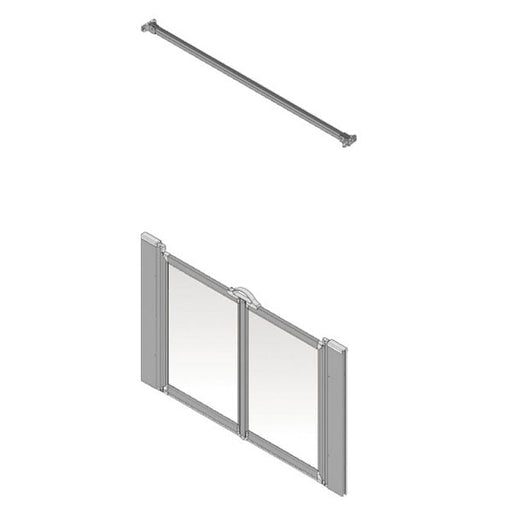 AKW Option MW Silverdale shower screen for wet floors