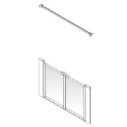 AKW Option M half height shower screen for shower trays