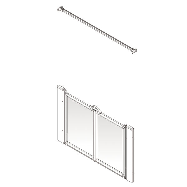 AKW Option M half height shower screen for shower trays