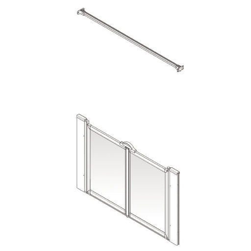 AKW Option M half height shower screen for shower trays