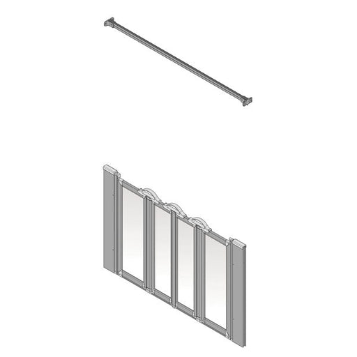AKW Option NW Silverdale shower screen for wet floors